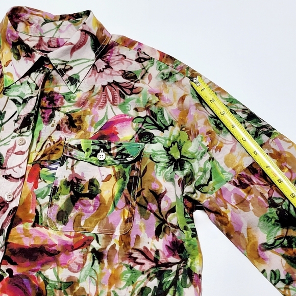 Piazza Sempione Italian Silk Blend Watercolor Floral Artsy (IT40/US Medium***) - Picture 14 of 14